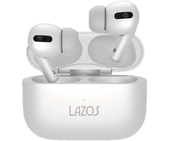 Lazos Bluetoothイヤホン V5.3＋EDR 白L-TWS-2 1個 (ご注文単位1個) 【直送品】
