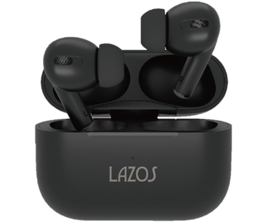 Lazos Bluetoothイヤホン V5.3＋EDR 黒L-TWS-1 1個 (ご注文単位1個) 【直送品】
