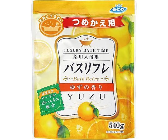 ライオンケミカル バスリフレ薬用入浴剤つめかえ用ゆずの香り540g227729 1個 (ご注文単位1個) 【直送品】