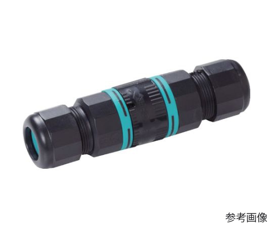 タカチ電機工業 プラグ式防水中継コネクタTHB387-4P 1個 (ご注文単位1個) 【直送品】