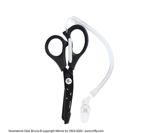 セントレディス キャラクター医療用はさみ ミッフィー フェイス ブラックST-UMF0003 1個 (ご注文単位1個) 【直送品】