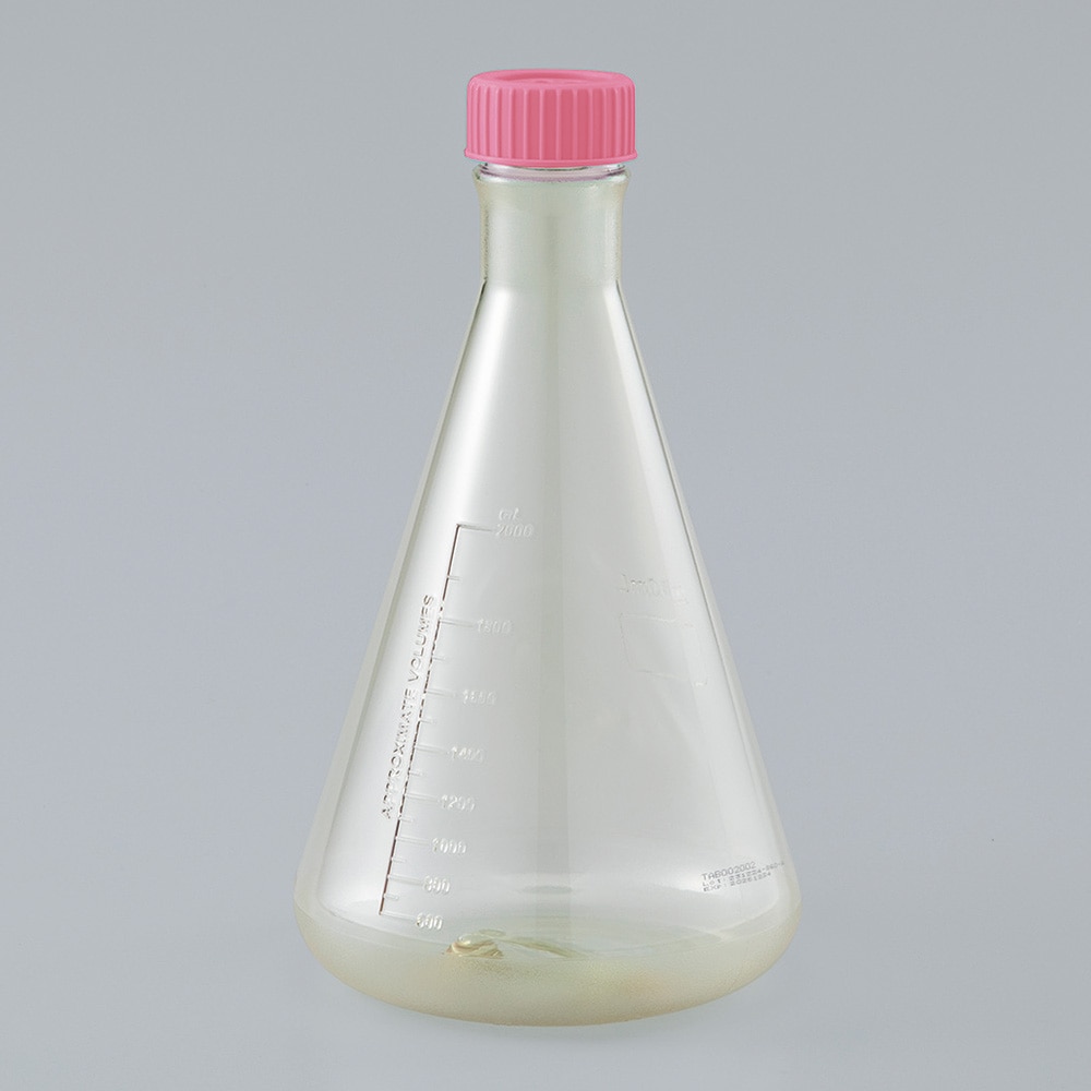 アズワン ビオラモディスポ滅菌三角フラスコ 2000mL ベントフィルターキャップ 1箱 (6個入) SEF2000V 1箱 (ご注文単位1箱) 【直送品】