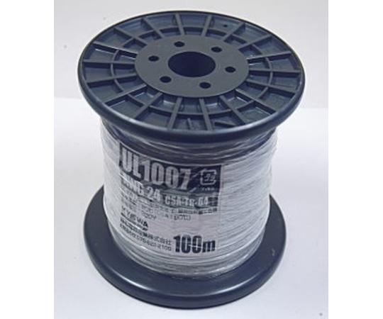 協和ハーモネット UL1007 耐熱ビニル絶縁電線 白 100m巻 AWG24UL1007AWG24-100MR (WH) 1リール (ご注文単位1リール) 【直送品】