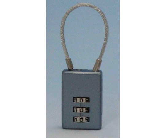 和気産業 ケーブルロック メタリックブルー 本体サイズ25×33mm IB-120 1個(ご注文単位1個)【直送品】