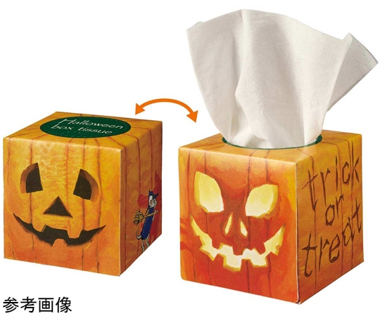 アズワン ハロウィンミニサイコロティッシュ ノベルティ景品 100個 37-44-10-1 1セット(ご注文単位1セット)【直送品】