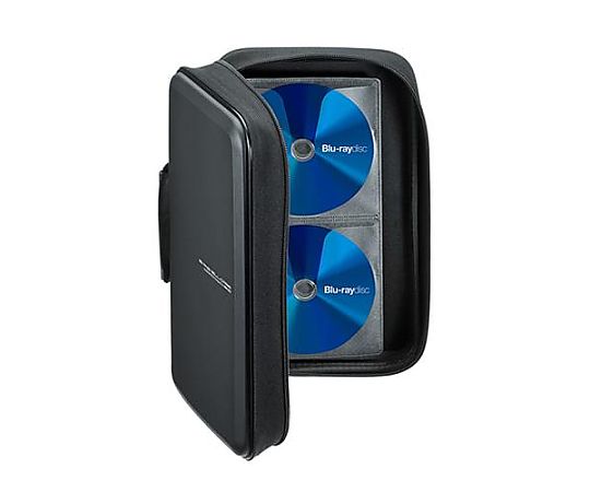 エスコ 180x92x300mm CD/DVD/BDケース(104枚/ブラック) EA762EE-131 1個(ご注文単位1個)【直送品】