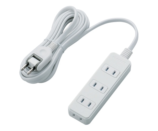 エレコム 電源タップ(雷ガード・ほこりシャッター) T-KST02-22430WH 1個(ご注文単位1個)【直送品】