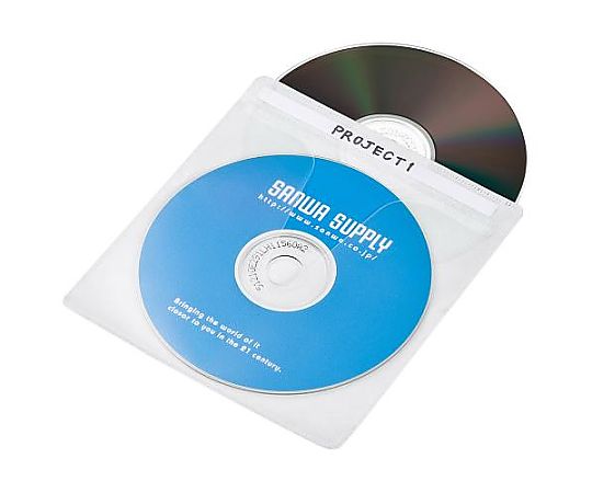 アズワン CD/DVD/BD用 不織布ケース(100枚収納/白) EA762EE-102 1袋(ご注文単位1袋)【直送品】