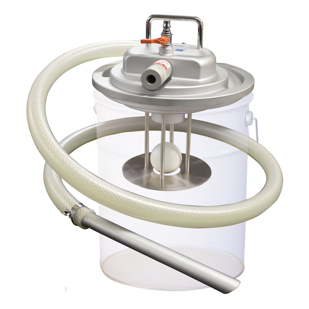 アクアシステム 乾湿両用エアバキュームクリーナー (アルミ製、溶剤用、ストッパー付) APPQO400AS 1個(ご注文単位1個)【直送品】