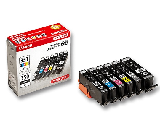 キヤノン インクジェット用インクカートリッジ BCI351XL+350XL/6MP 1セット(ご注文単位1セット)【直送品】