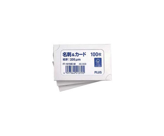 プラス 名刺&カード FSC標準 100枚 IT-101NE-M 1冊(ご注文単位1冊)【直送品】