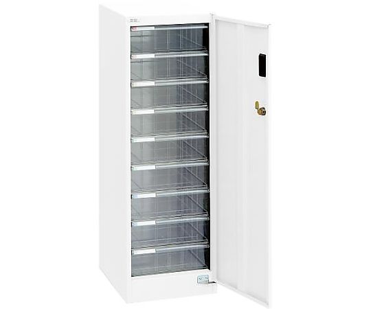 エスコ 277x366x880mm セキュリティ収納ケース(9段) EA954FD-51 1個(ご注文単位1個)【直送品】