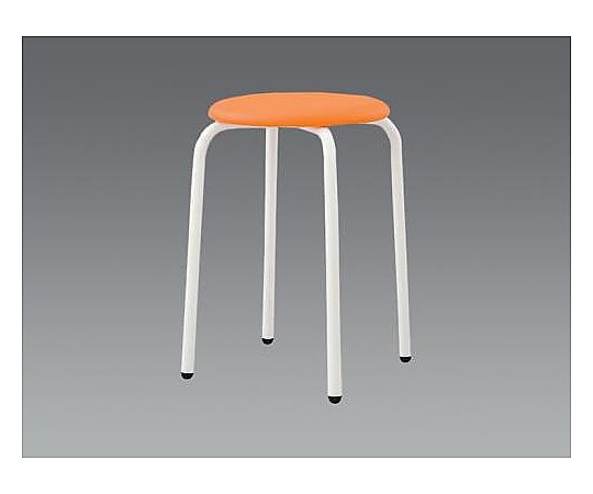 エスコ φ300x460mm 丸スツール(オレンジ) EA956XN-22 1個(ご注文単位1個)【直送品】