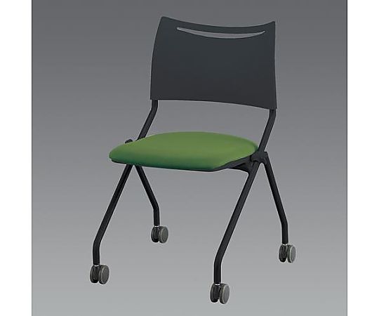 アイリスチトセ ビジネスチェアー(ブラック/グリーン) EA956XE-49A 1脚(ご注文単位1脚)【直送品】