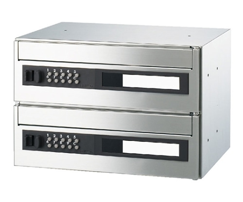 神栄ホームクリエイト 郵便受箱 前入前出型 2戸用 可変プッシュ錠 SMP-36P-2FF 1個(ご注文単位1個)【直送品】