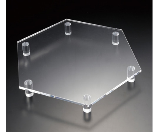 ホワイトサム ENDOアクリルディスプレイステージ 六角 1個(ご注文単位1個)【直送品】