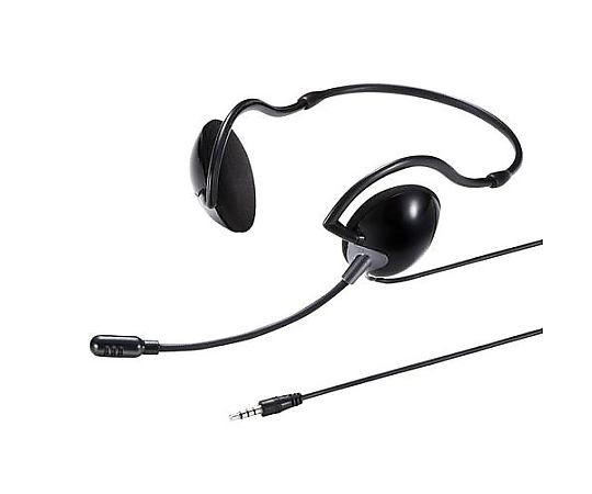 アズワン 1.2m/4極 ミニプラグヘッドセット(ネックバンドタイプ) EA763BC-28 1個(ご注文単位1個)【直送品】