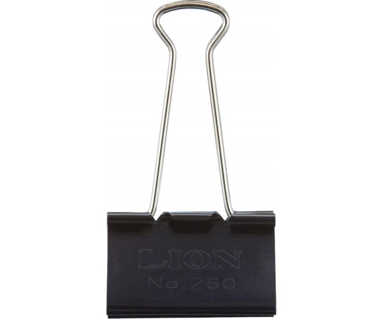 ライオン事務器 バインダークリップ 1箱(10個入) No.260 1箱(ご注文単位1箱)【直送品】