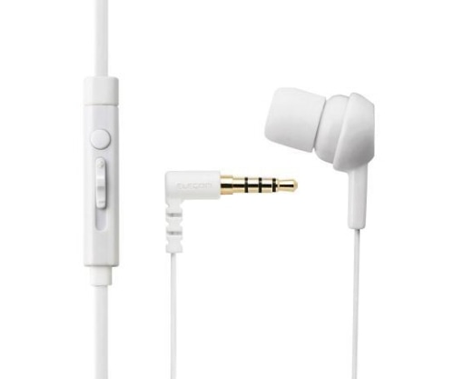 エレコム モノラルヘッドホン(マイク付) カナル C3520 ホワイト EHP-MC3520WH 1パック(ご注文単位1パック)【直送品】