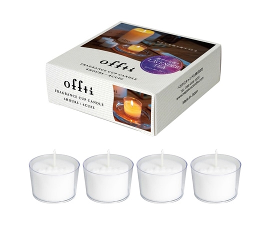ペガサスキャンドル offti フレグランスカップキャンドル ラベンダーティー offti-06662803 1箱(ご注文単位1箱)【直送品】
