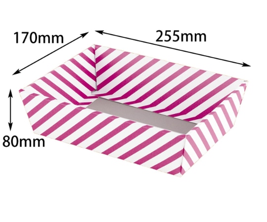 ヤマニパッケージ 贈答箱 ギフトトレー Yストライプ L マゼンタ 100枚 EE-415 1ケース(ご注文単位1ケース)【直送品】