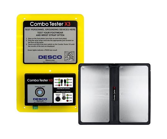 DESCO リストストラップ&シューズチェッカー デュアルフットプレート付き 19270 1セット (ご注文単位1セット)【直送品】