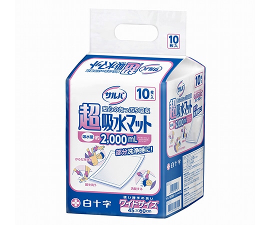 白十字 サルバ 超吸水マット 4560 10枚入×8袋 19116 1ケース(ご注文単位1ケース)【直送品】
