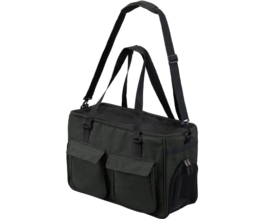 アイリスオーヤマ ソフトペットキャリーMサイズ ブラック PSC-490 1個(ご注文単位1個)【直送品】