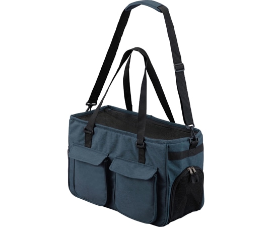 アイリスオーヤマ ソフトペットキャリーMサイズ ネイビー PSC-490 1個(ご注文単位1個)【直送品】