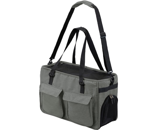 アイリスオーヤマ ソフトペットキャリーMサイズ グレー PSC-490 1個(ご注文単位1個)【直送品】