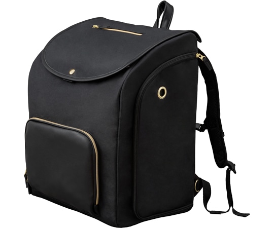 アイリスオーヤマ 前かけできるペットリュック ブラック P-MPR350 1個(ご注文単位1個)【直送品】