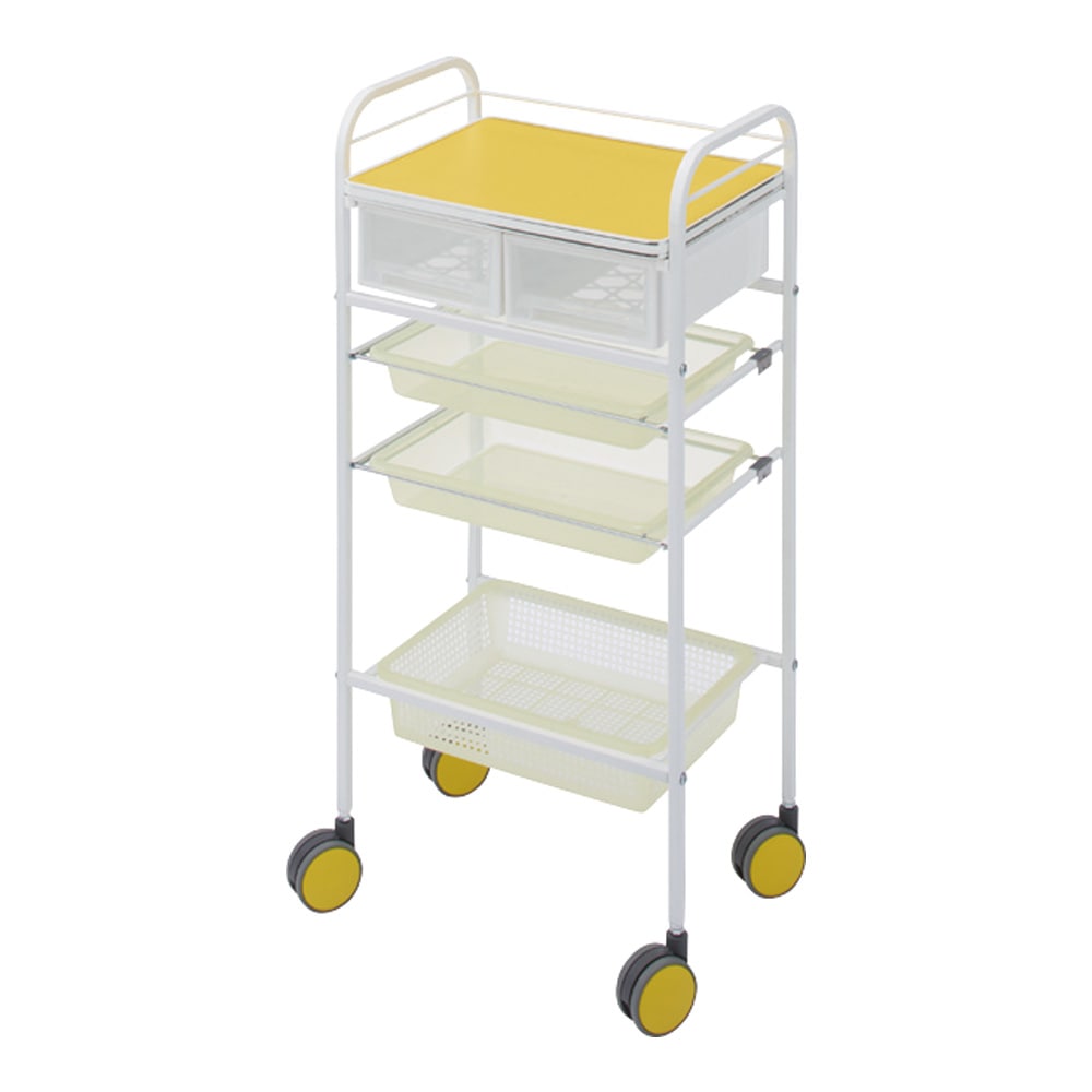 アズワン カラーセット台（C-208） イエロー 416×300×890mm 12085 1台（ご注文単位1台）【直送品】