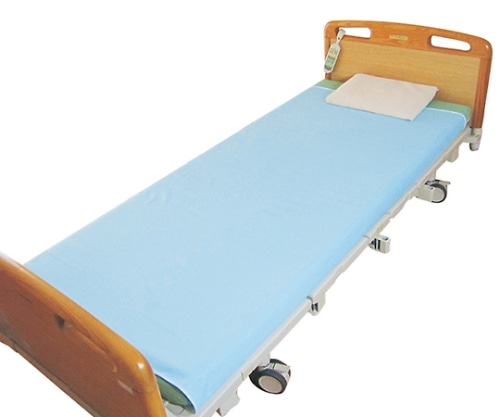 ケアファッション スムース防水シーツ（ダブル） ブルー 145×180cm 39152 1枚（ご注文単位1枚）【直送品】