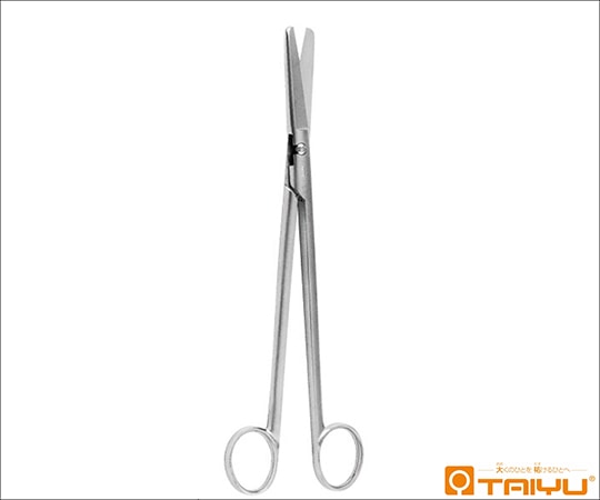 TAIYU(大祐医科工業) 子宮剪刀 両鈍 直 ネジ止 全長18cm TY-110AS 1本(ご注文単位1本)【直送品】