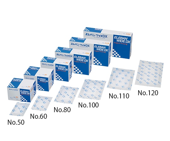 ハクゾウメディカル エレバンワイドDX No60(救急絆創膏)1箱(50枚入) 3155002 1箱(ご注文単位1箱)【直送品】