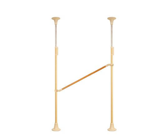 DIPPERホクメイ ベスポジBPZ 丸ベース レギュラーH型 木手すり 曲げ1200 セット BPZ-H2100-12 1個(ご注文単位1個)【直送品】