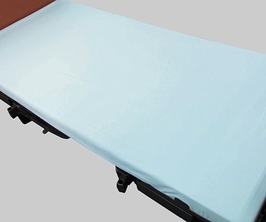 萬楽 透湿ボックス型全面防水シーツ サックス 850×1950×210mm MR-2024 1個（ご注文単位1個）【直送品】