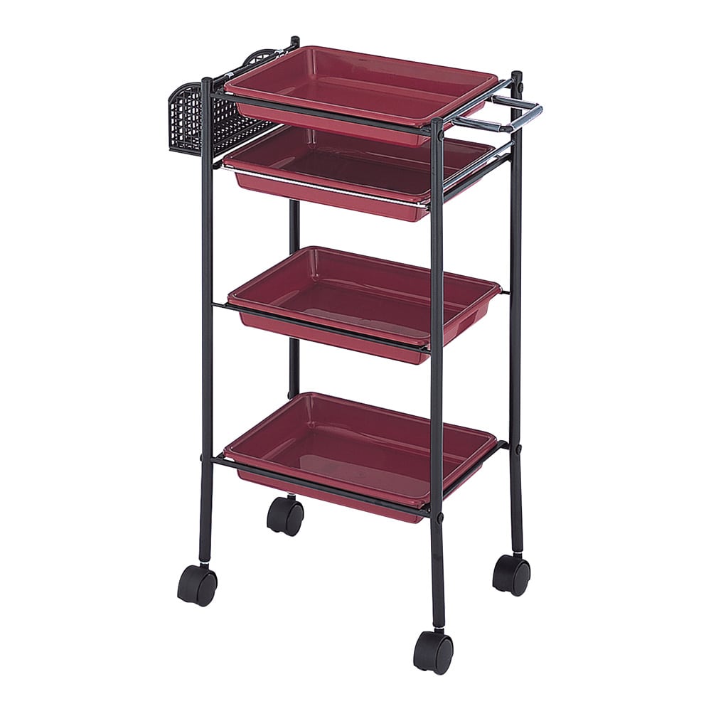 西村製作所 トレーワゴン（C-305） 510×280×835mm あずき  1台（ご注文単位1台）【直送品】