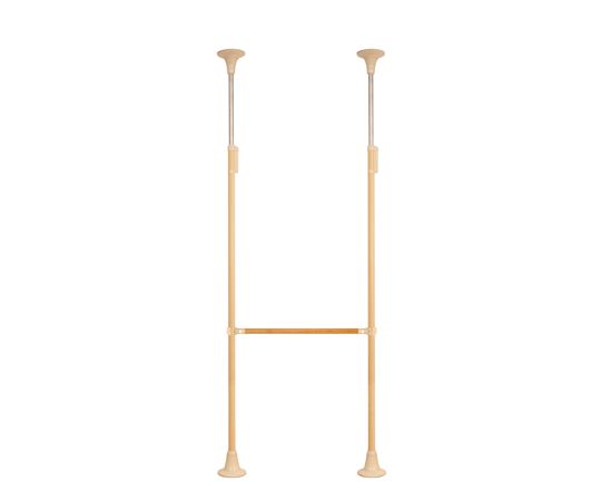 DIPPERホクメイ ベスポジBPZ 丸ベース ロング H型 木手すり 固定900 セット BPZ-H2000-31 1個（ご注文単位1個）【直送品】