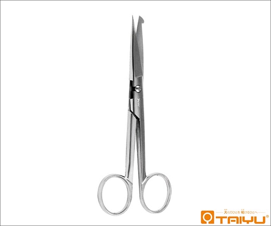 TAIYU(大祐医科工業) 外科球頭剪刀 直 ハズシ 全長14cm TY-143 1本(ご注文単位1本)【直送品】