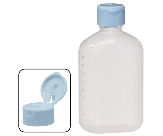 金鵄製作所 小判型投薬瓶 200mL ワンタッチキャップ（スカイブルー:水） 100本入 23030-002 1箱（ご注文単位1箱）【直送品】