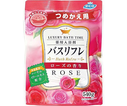ライオンケミカル バスリフレ薬用入浴剤つめかえ用ローズの香り540g 227743 1個(ご注文単位1個)【直送品】