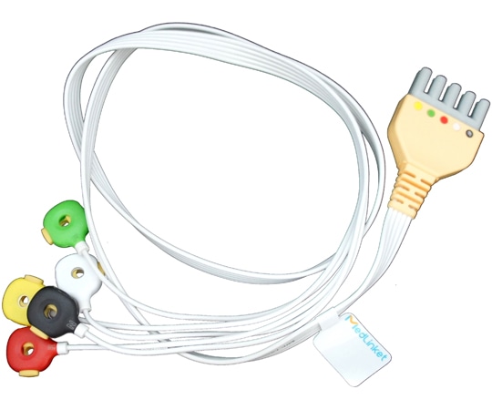 ビットストロング BSディスポーザブルECGリード線 Drager/Siemens心電計用 5線 IECカラー 5個入 ESMD040P5I 1袋（ご注文単位1袋）【直送品】