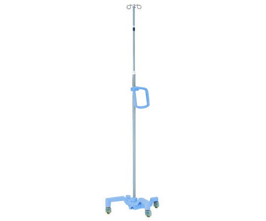 ナビス(アズワン) ナビガードルスタンド(フリーストップ) グリップ付き・ショートフック ブルー NNFS-GB 1台(ご注文単位1台)【直送品】