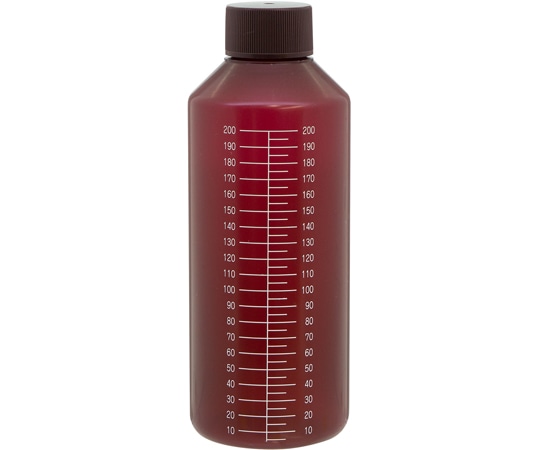 金鵄製作所 NK茶投薬瓶 200mL 白色目盛 ノーマルキャップ（ブラウン:茶） 1袋（10本入） BIN200NK 1袋（ご注文単位1袋）【直送品】