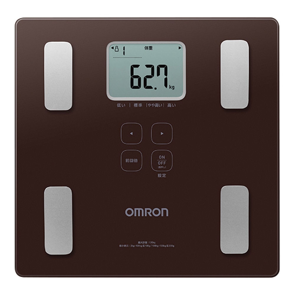 オムロン（ヘルスケア） 体重体組成計 ブラウン HBF-236-JBW 1個（ご注文単位1個）【直送品】
