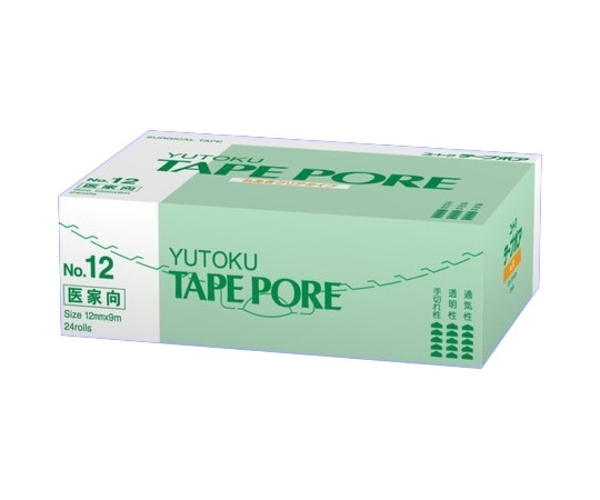 祐徳薬品工業 テープポア NO.12 12mm×9m 1個(24巻入) 937-01031 1個(ご注文単位1個)【直送品】