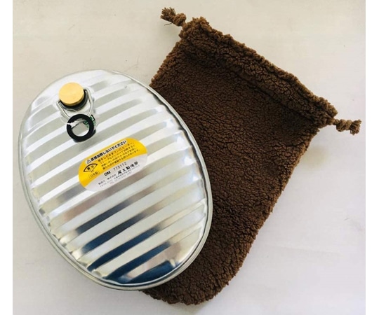 尾上製作所 萬年 トタン湯たんぽ ブラウンカバー付 MY-7205 1個(ご注文単位1個)【直送品】