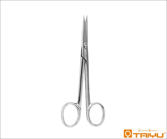 TAIYU(大祐医科工業) 外科抜糸剪刀 鈎無 反 ネジ止 全長13.5cm TY-151B 1本(ご注文単位1本)【直送品】