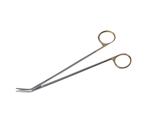 日本フリッツメディコ T/Cドベイキー・アングル剪刀 19cm 25度 B027-019D 1個(ご注文単位1個)【直送品】